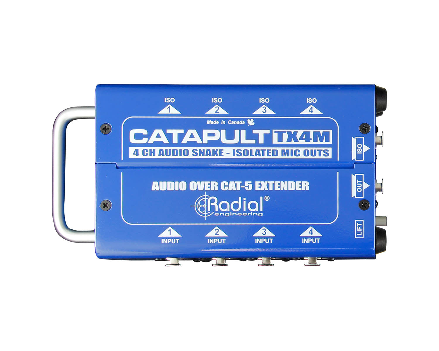 RADCTX4M - Radial Catapult TX4M 4 Ch CAT 5 Transmitter with Balanced IO or Mic Level  Image 1