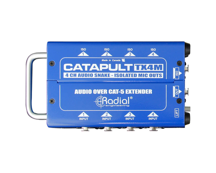 RADCTX4M - Radial Catapult TX4M 4 Ch CAT 5 Transmitter with Balanced IO or Mic Level  Image 1