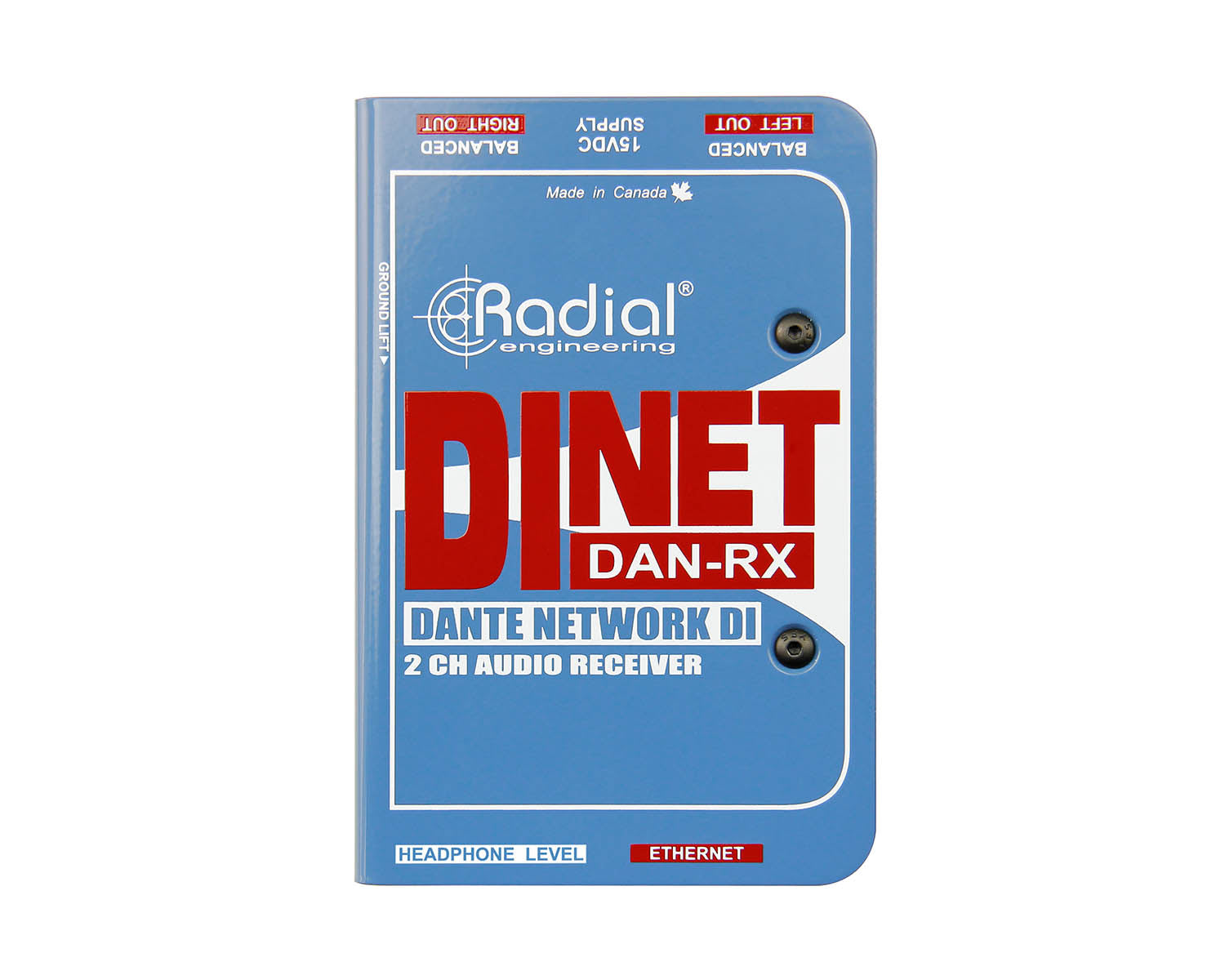 RADDANRX - Radial DiNET DAN RX 2 Channel Dante Network Receiver  Image 2