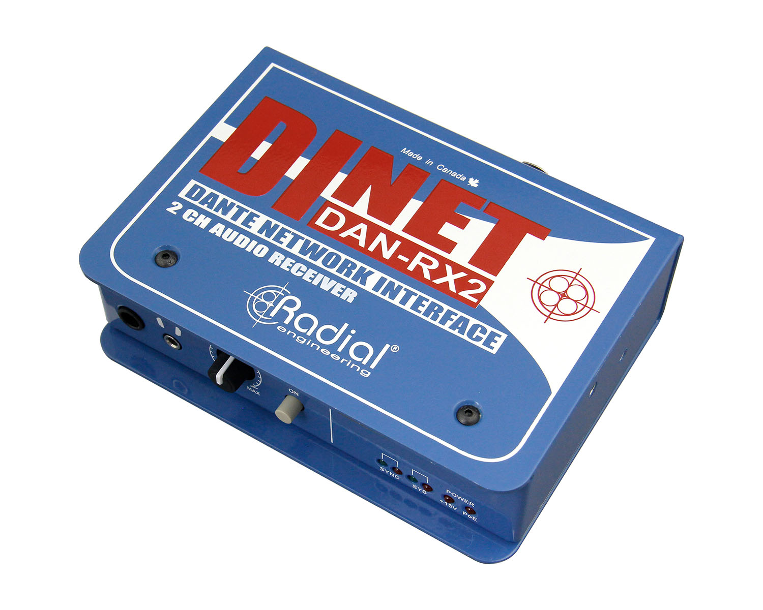 RADDNDRX2 - Radial DiNET DAN RX2 Dual Output Dante Endpoint Image 1
