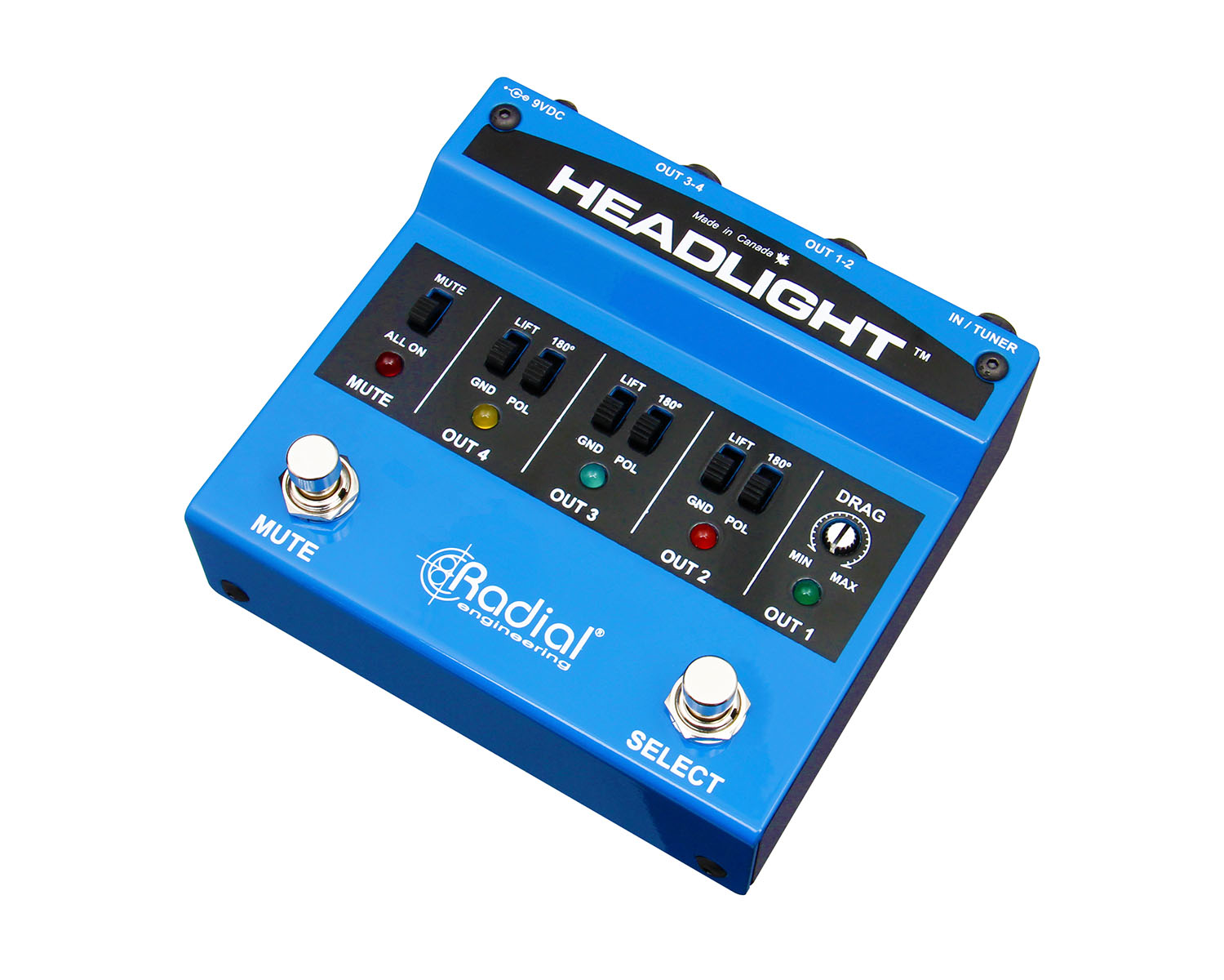 RADHLIGH - Radial Headlight Four Output Guitar Amp Selector Image 1