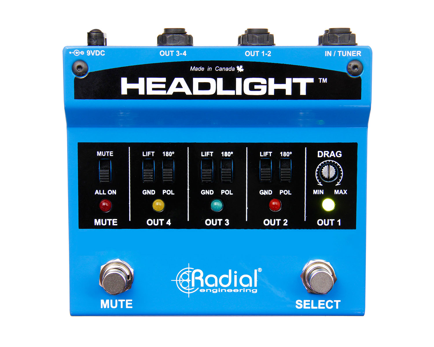 RADHLIGH - Radial Headlight Four Output Guitar Amp Selector Image 2