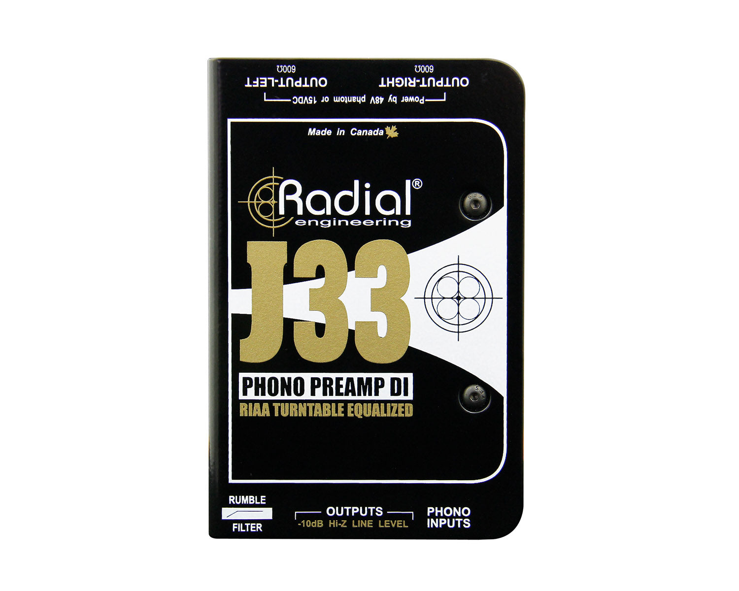 RADJ33 - Radial J33 J Class Combination RIAA Phono Reamp and DI Box Image 3