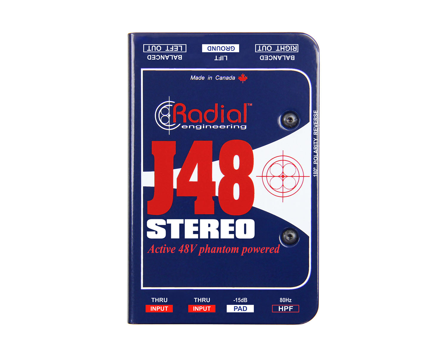 RADJ48S - Radial J48 Stereo Phantom Powered (48V) Active Direct Box Image 2