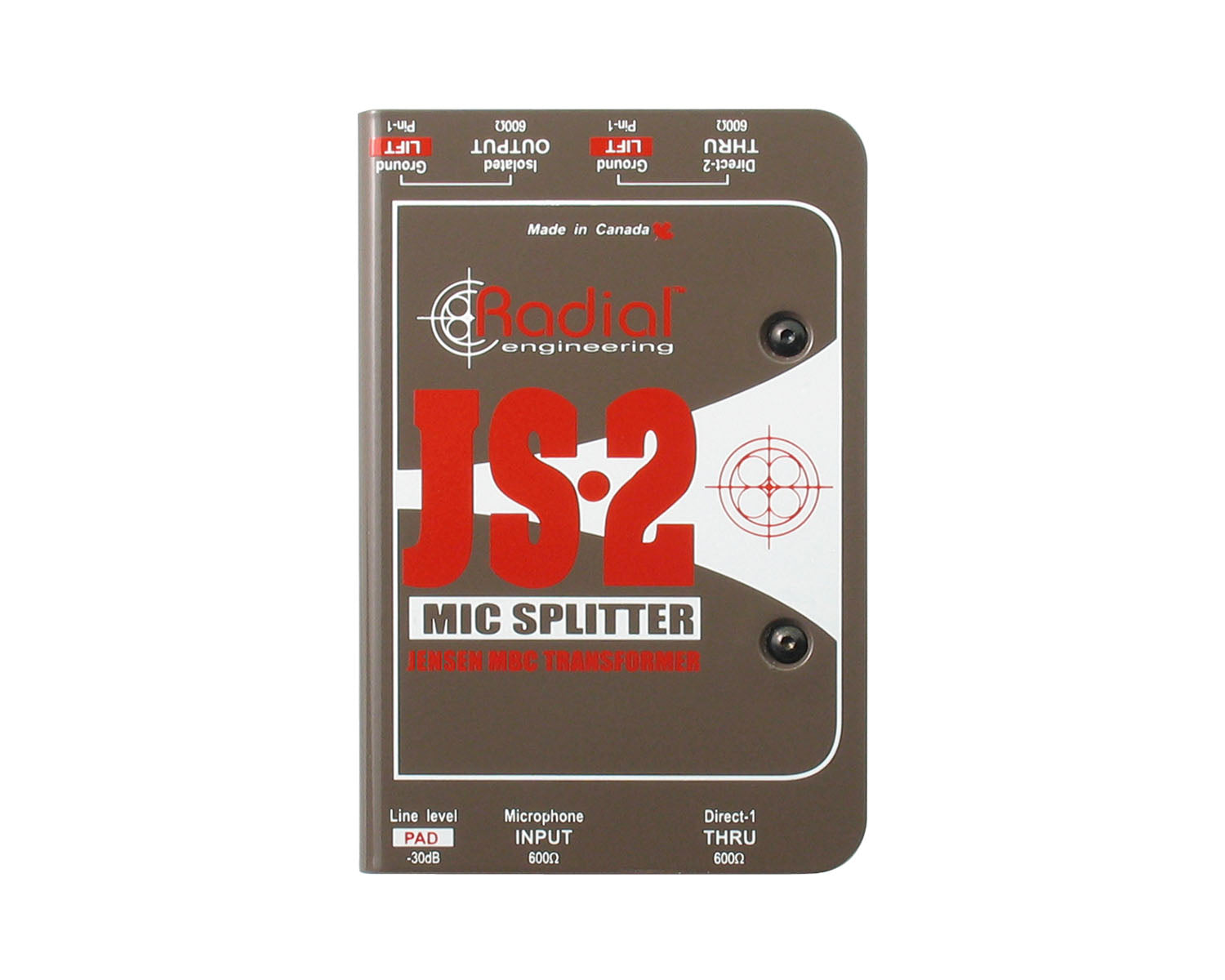 RADJS2 - Radial JS2 2 Way Mic Signal Splitter with Jensen Transformer  Image 2