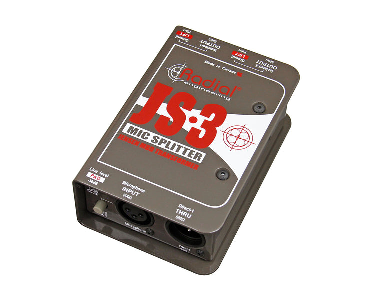 RADJS3 - Radial JS3 3 Way Mic Signal Splitter with Jensen Transformer  Image 1