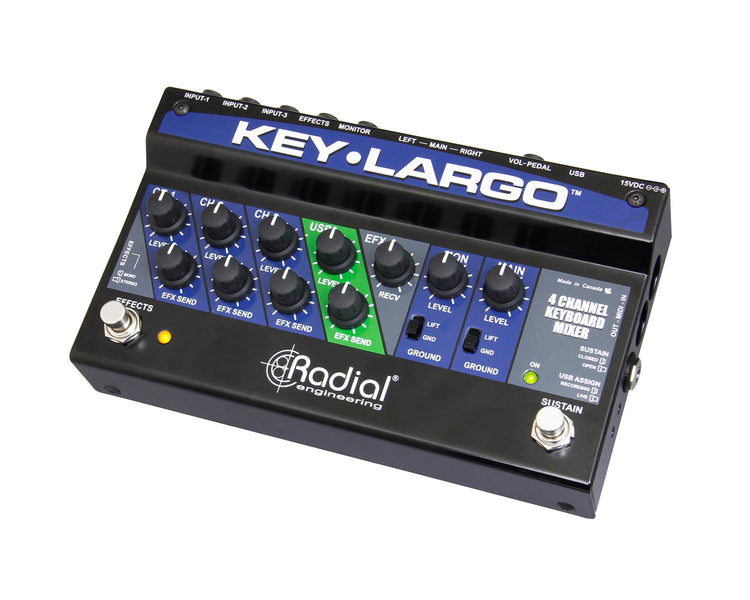 RADKEYLARGO - Radial Key Largo Keyboard Mixer or USB Interface or Performance Pedal  Image 1