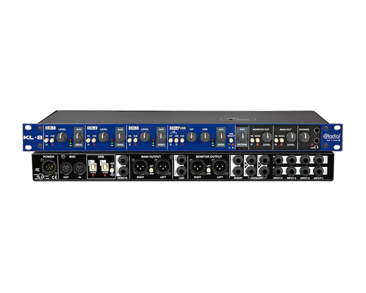 RADKL8 - Radial KL 8 Rackmount Keyboard Mixer for Stage and Studio  Image 5