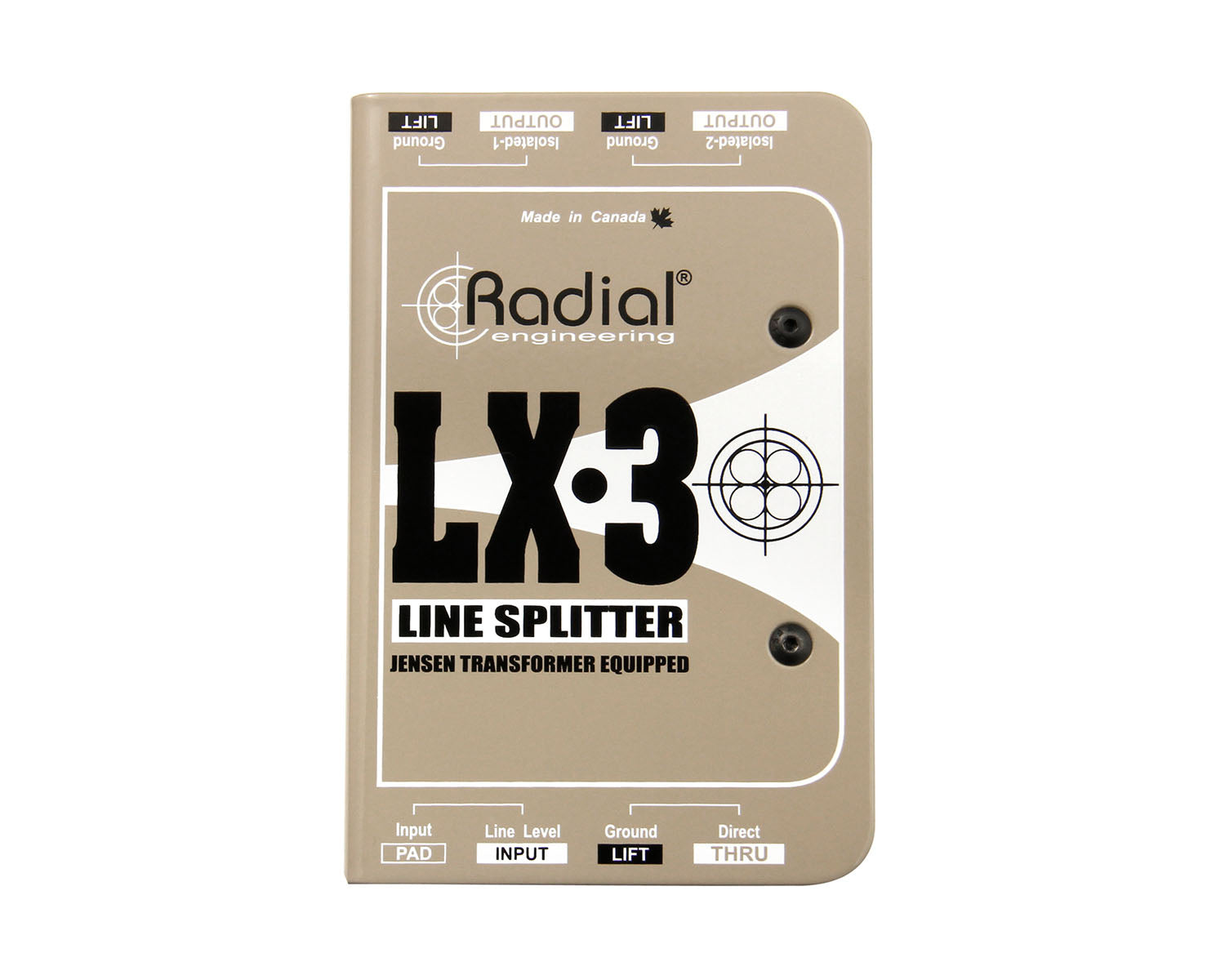 RADLX3 - Radial LX 3 Passive Balanced Line Level Splitter 1 Input or 2 Output  Image 2