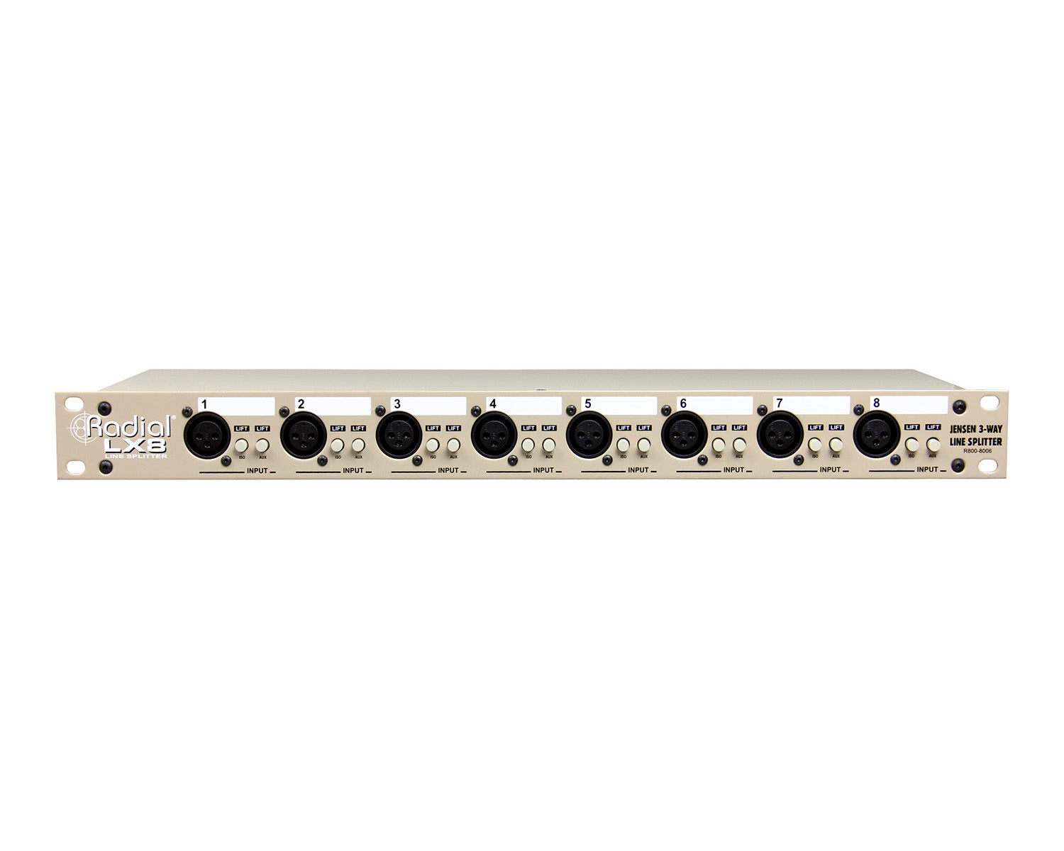 RADLX8 - Radial LX8 8 Channel Rackmount Line Level Signal Splitter and Isolator  Image 1