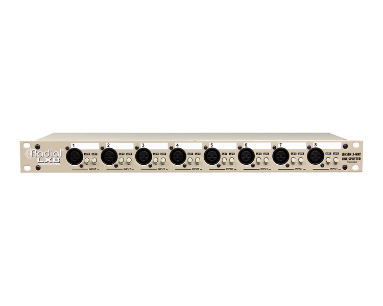RADLX8 - Radial LX8 8 Channel Rackmount Line Level Signal Splitter and Isolator  Image 1