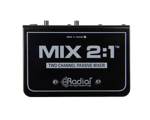 RADMIX21 - Radial MIX 2:1 2 Channel Passive Audio Combiner and Mixer 2 In or 2 Out  Image 3