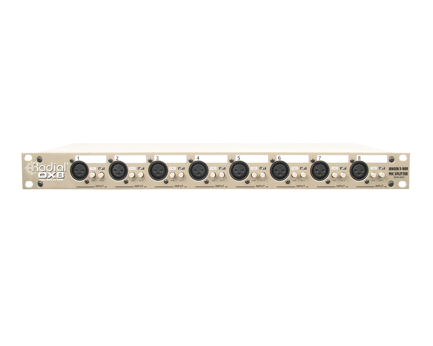 RADOX8J - Radial OX8 J 8 Channel 3 way Mic Splitter w or Jensen JT MB CPC Transformer Image 1