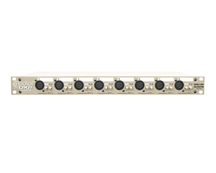 RADOX8R - Radial OX8 R 8 Channel 3 way Mic Splitter w or Eclipse ET MS10 Transformer Image 1