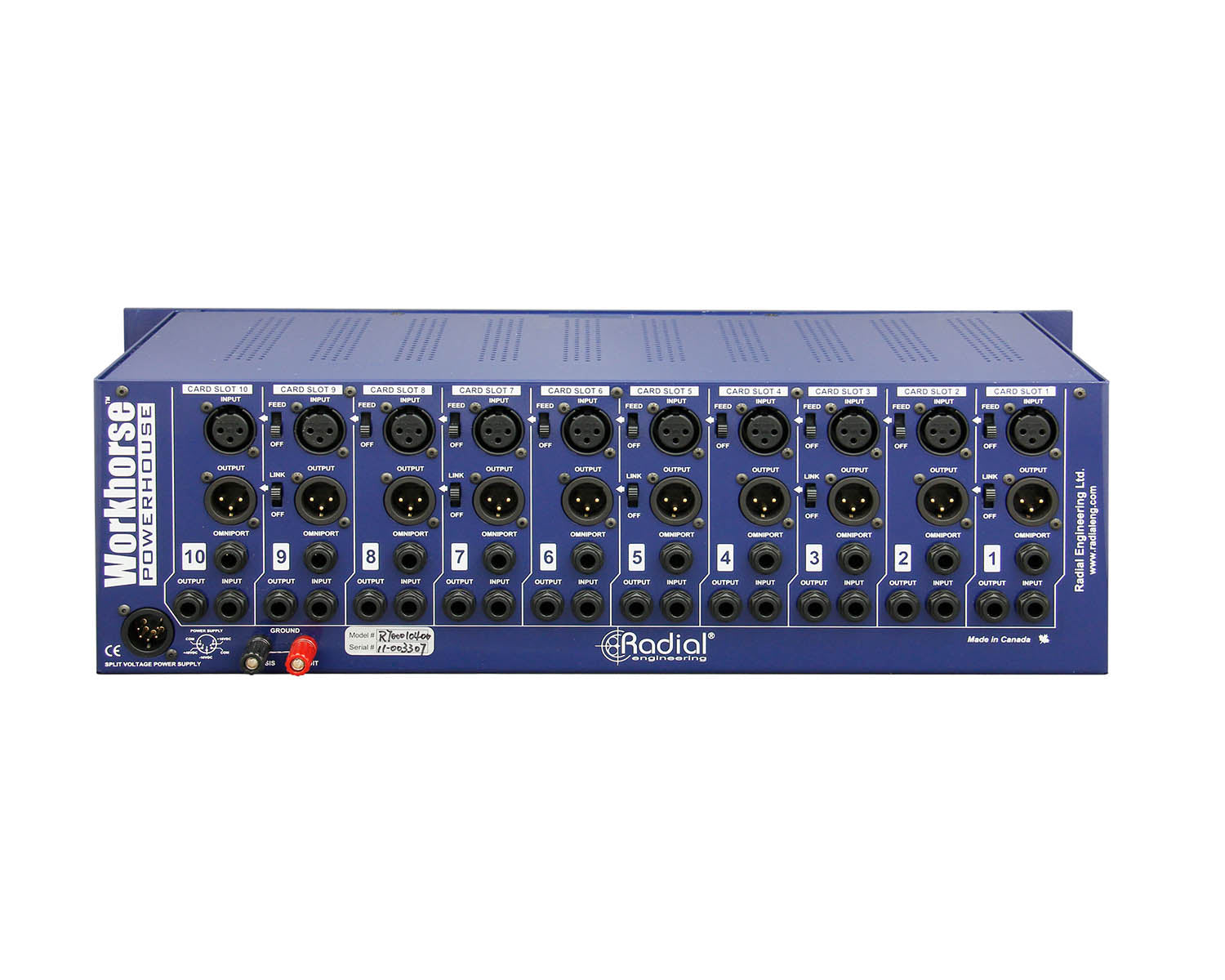 RADPOWERHOUSE - Radial Workhorse Powerhouse 10 Slot Rackmount Power Rack (Empty)  Image 4