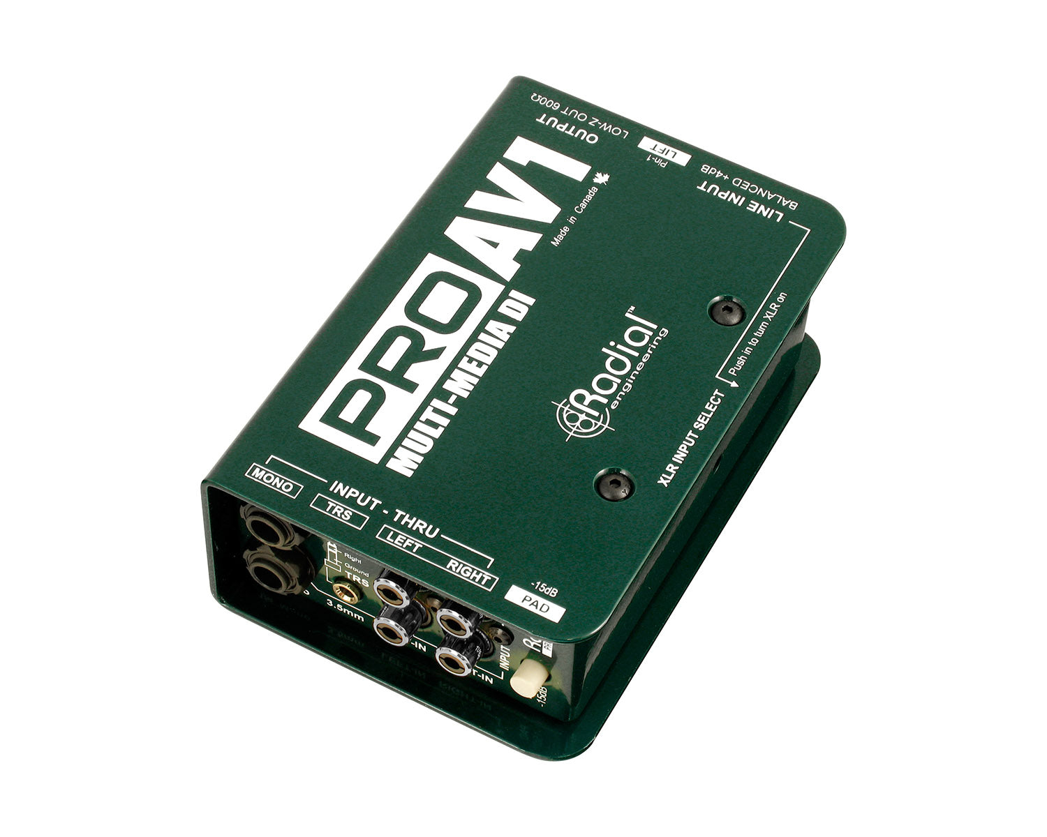 RADPROAV1 - Radial ProAV1 1Ch Passive AV and Multimedia DI Box  Image 1