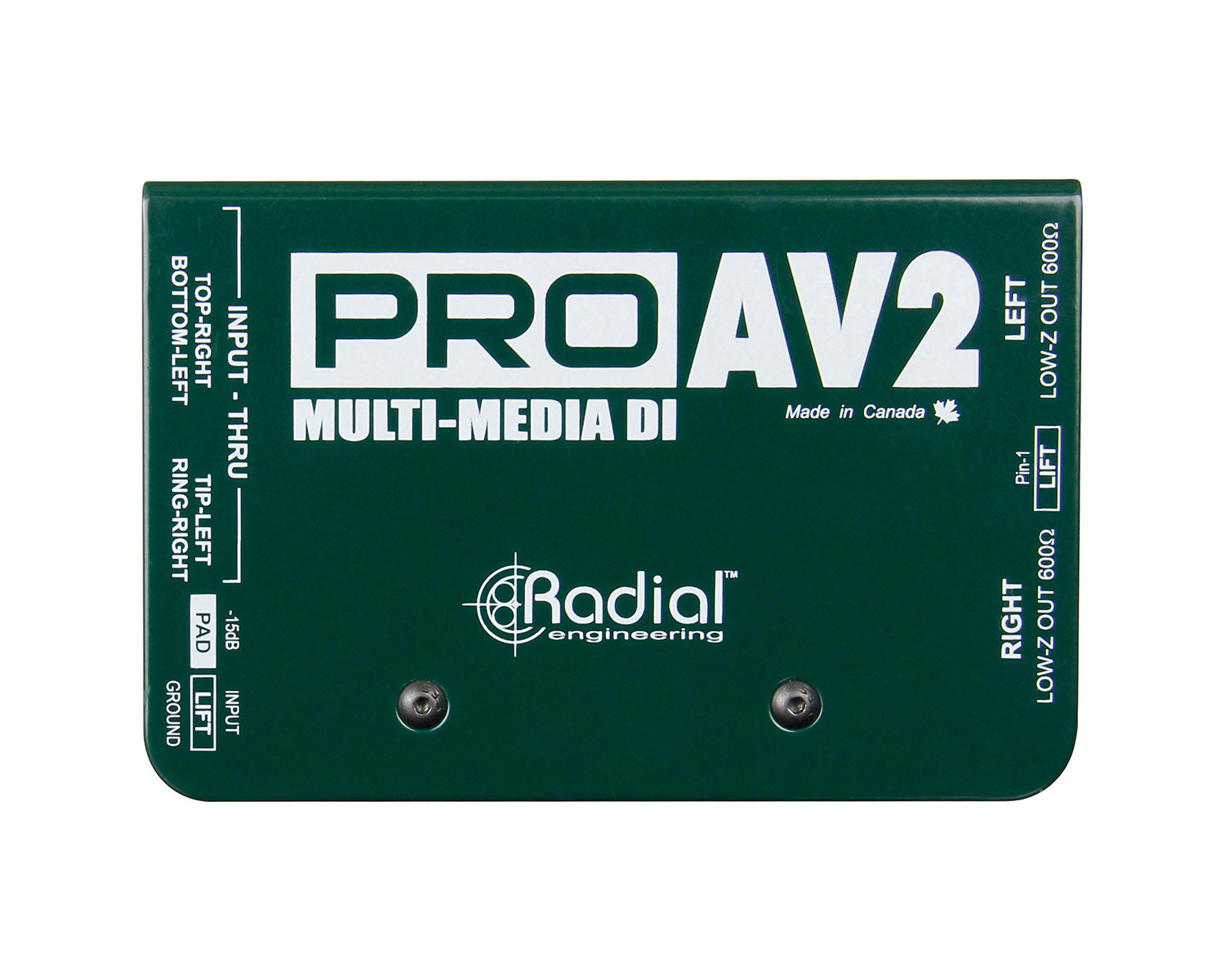 RADPROAV2 - Radial ProAV2 2Ch Passive AV and Multimedia DI Box  Image 2