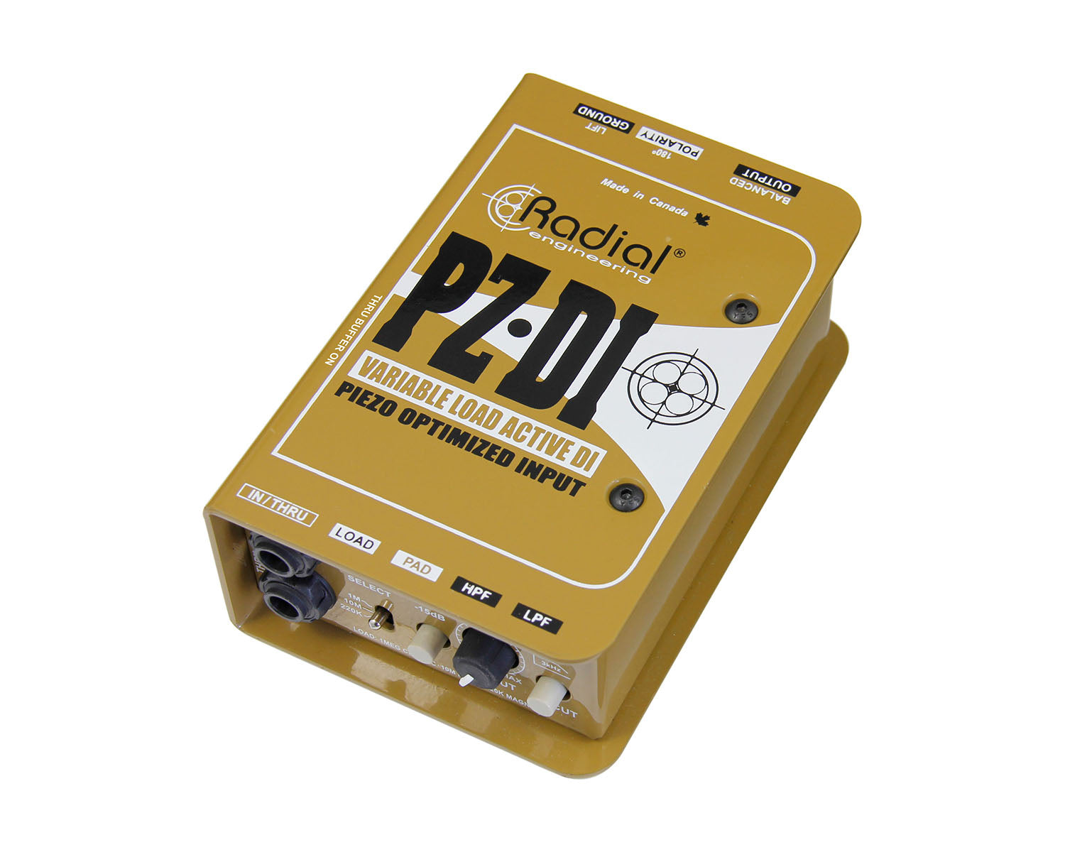 RADPZDI - Radial PZ DI Variable Load Orchestral Active DI Box with Piezo Input Image 1