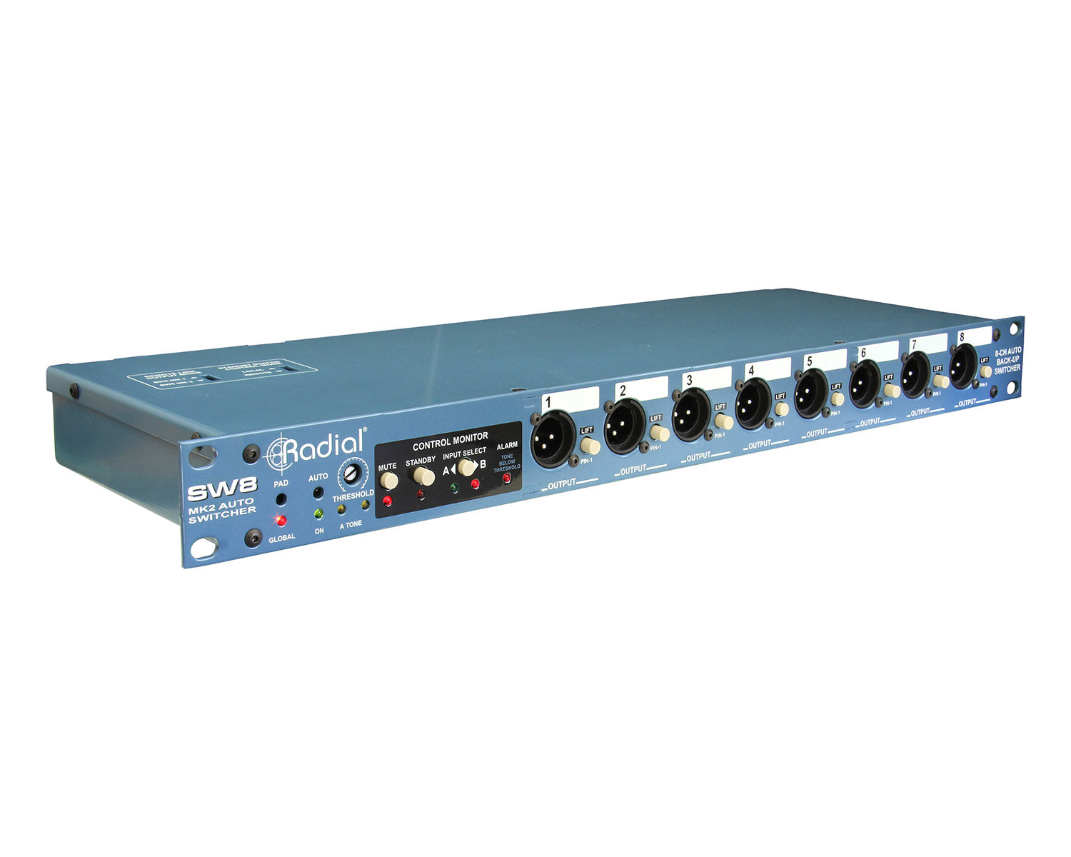 RADRSW8 - Radial SW8 8Ch Redundant Backup Auto Switcher 1U  Image 2