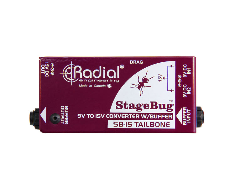 RADSBSB15 - Radial StageBug SB 15 Tailbone Signal Buffer with 9V to 15V Converter Image 2