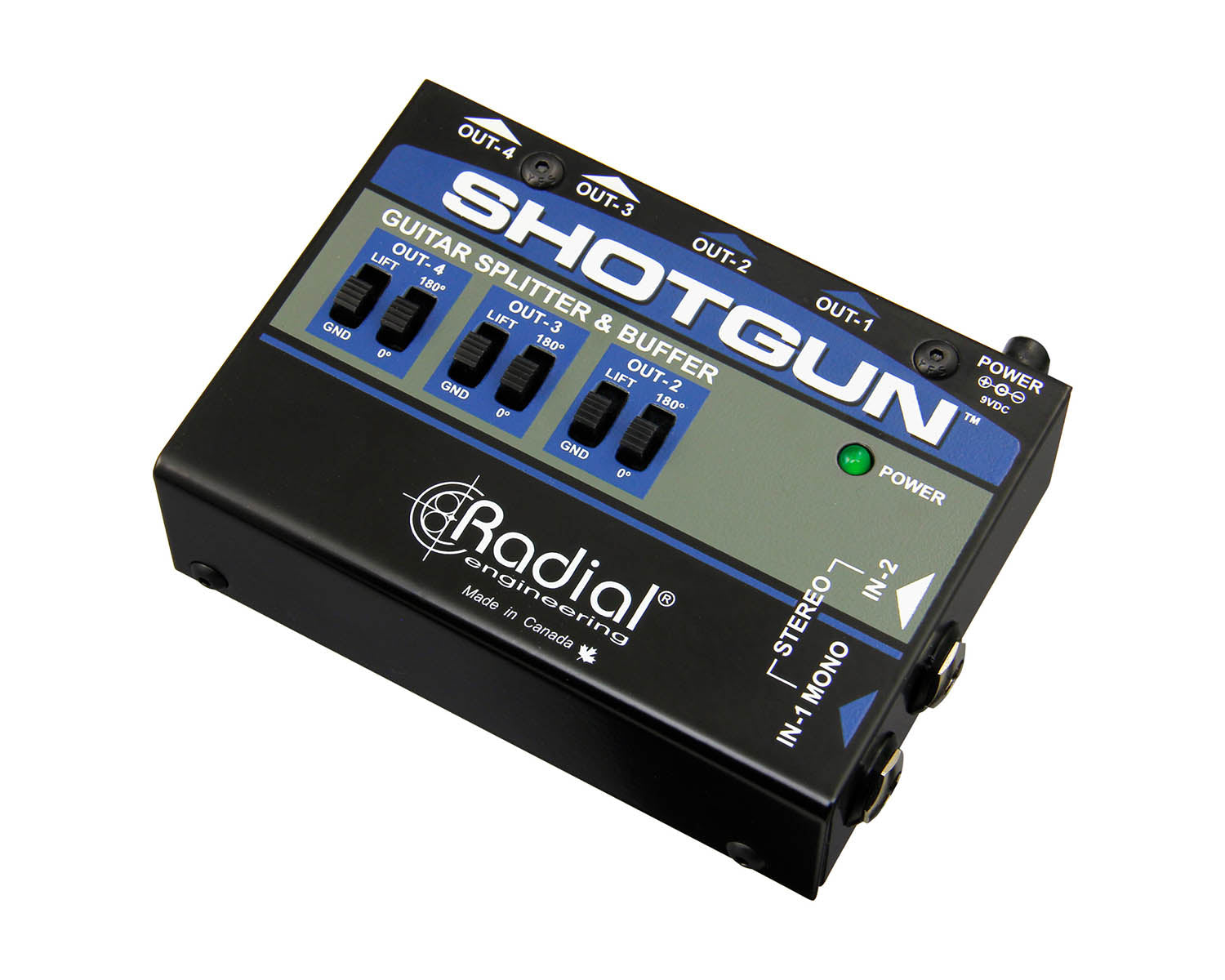 RADSHOTGUN - Radial ShotGun Instrument Level Signal Buffer and Splitter  Image 1
