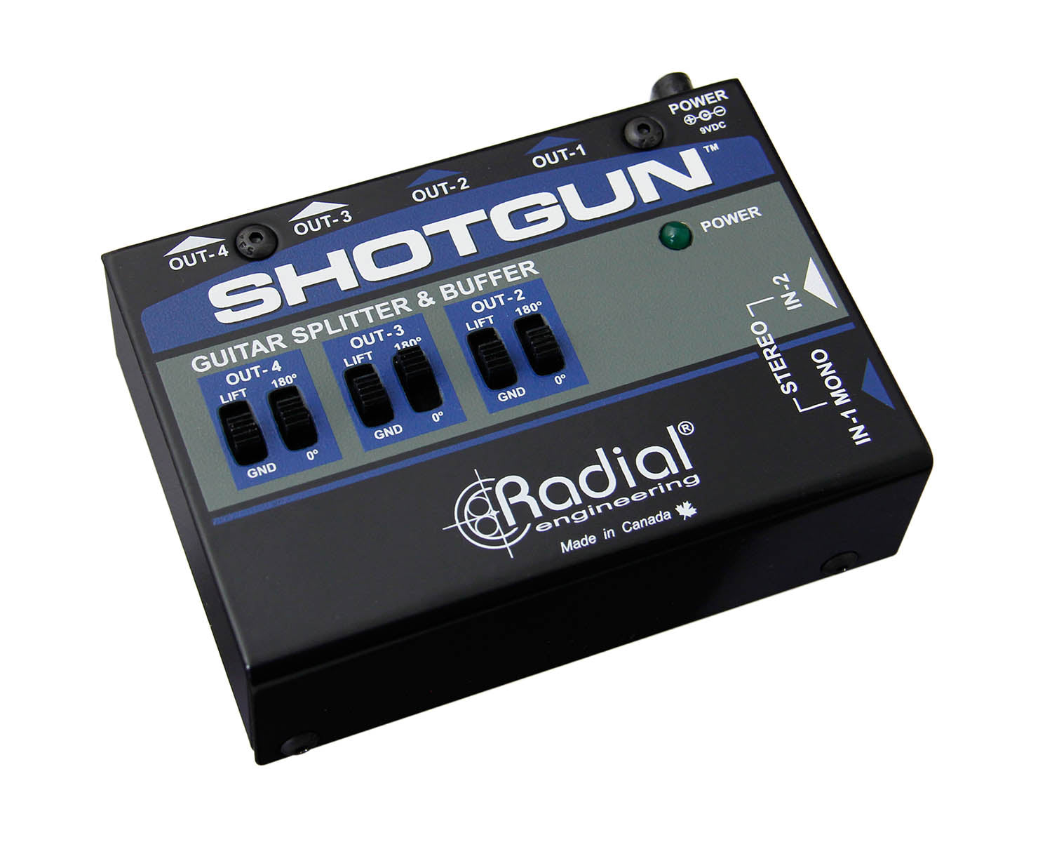 RADSHOTGUN - Radial ShotGun Instrument Level Signal Buffer and Splitter  Image 2