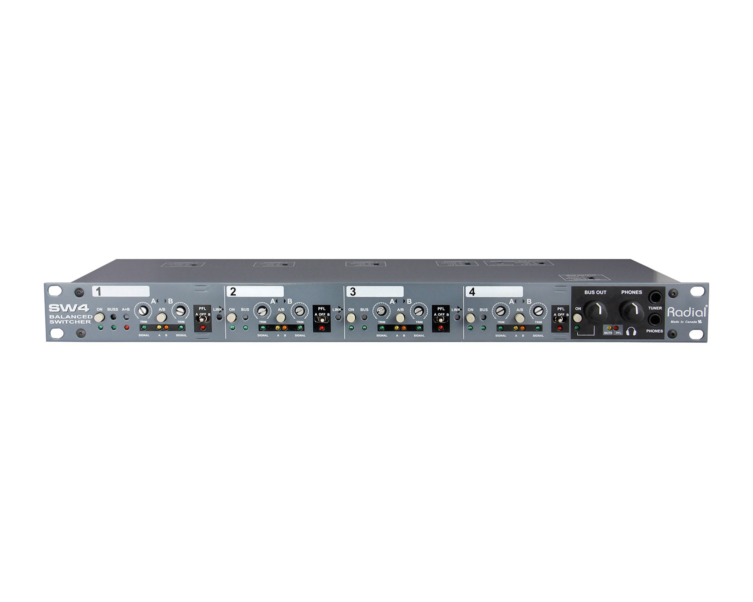 RADSW4 - Radial SW4 4 Channel Balanced Audio Switcher for Multiple Mixers  Image 1