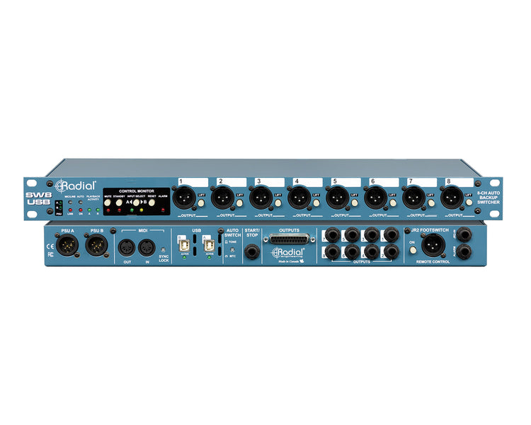 RADSW8USB - Radial SW8 USB 8Ch Redundant Backup Auto Switcher and USB Interface 1U  Image 5
