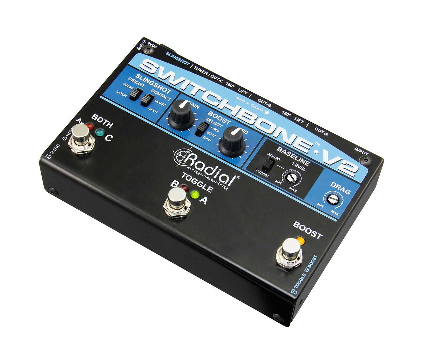 RADSWBON - Radial Switchbone V2 Amp Selector and Boost Pedal Image 1