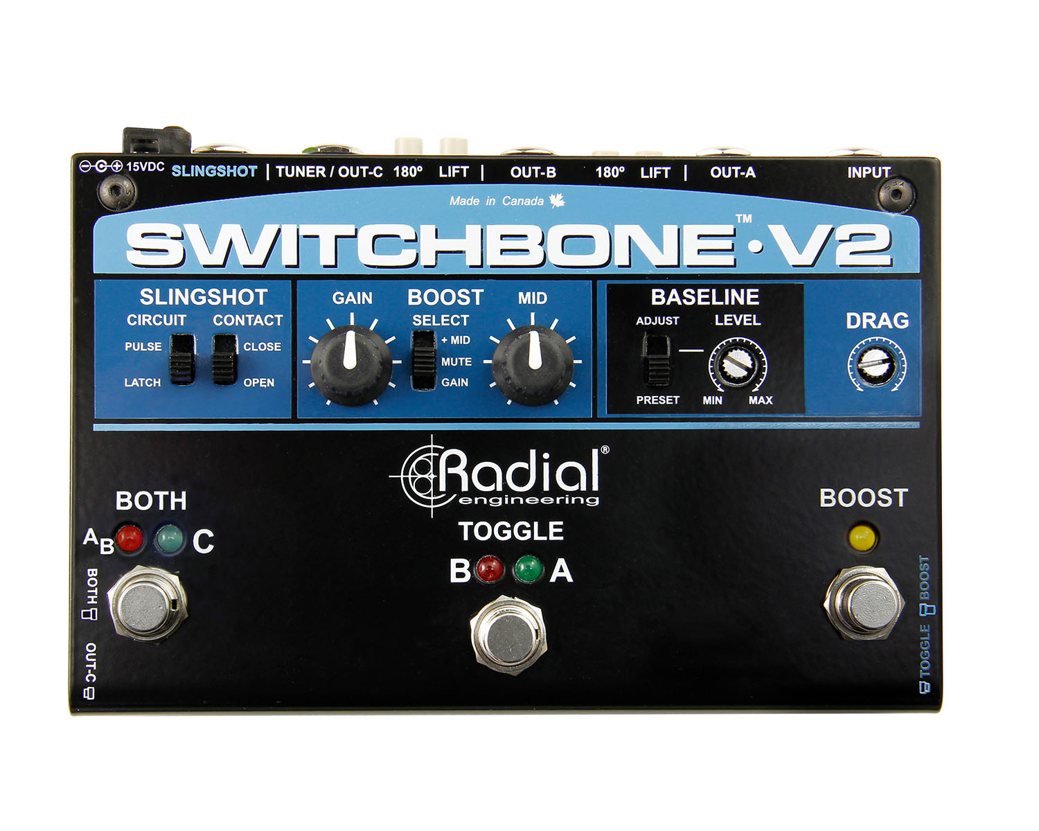 RADSWBON - Radial Switchbone V2 Amp Selector and Boost Pedal Image 2