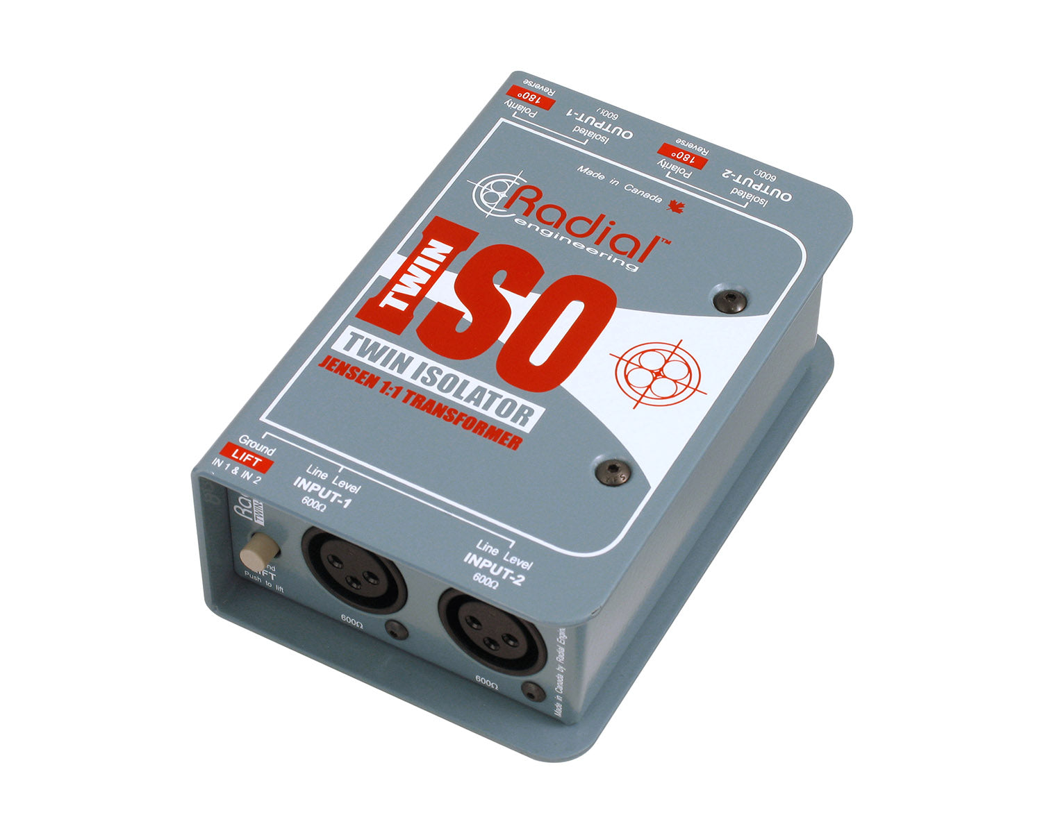 RADTWINISO - Radial TWIN ISO 2Ch Line Isolator with Jensen Transformer  Image 1
