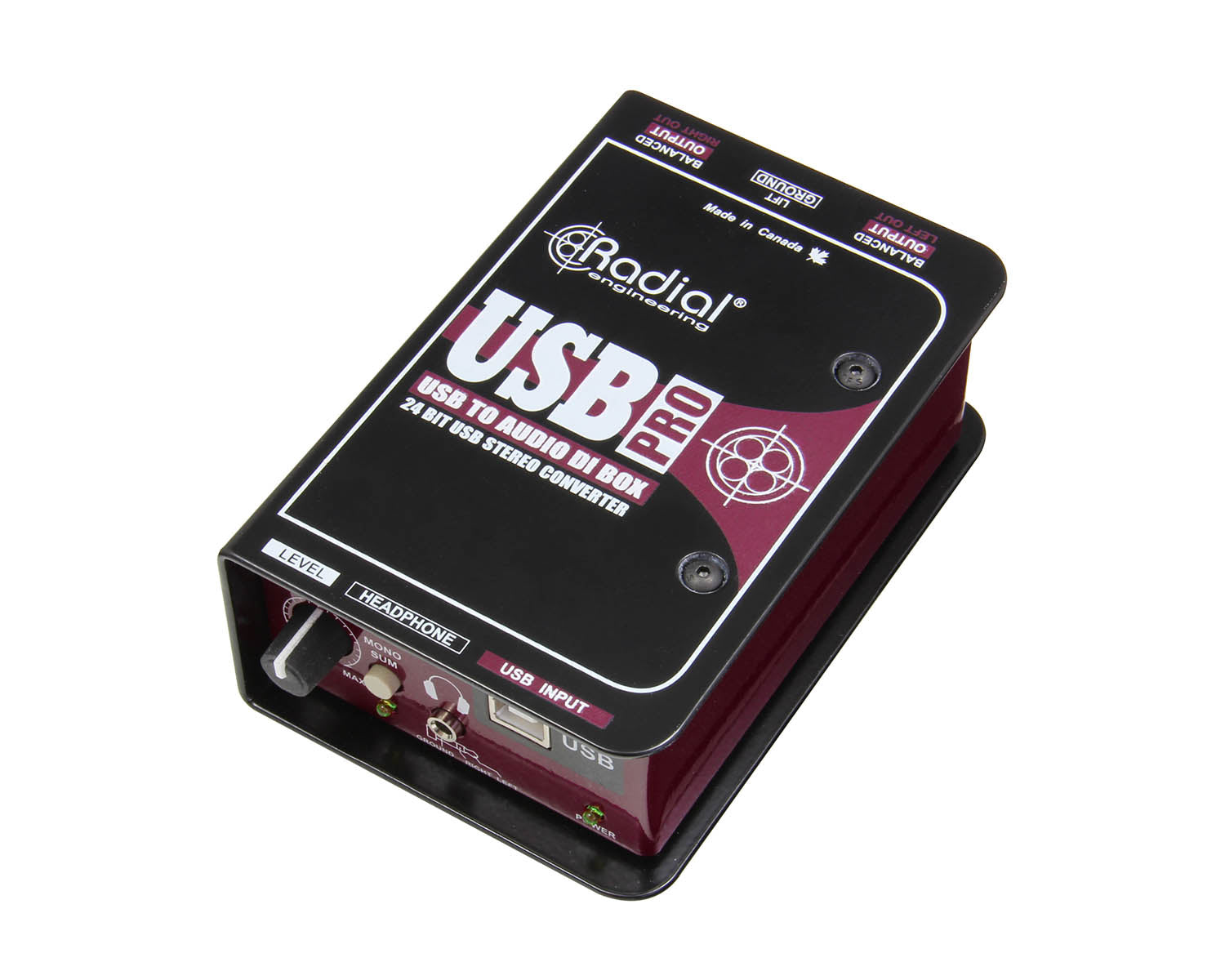 RADUSBPRO - Radial USB PRO Stereo DI for USB Source Level Control or Mono Sum Image 1