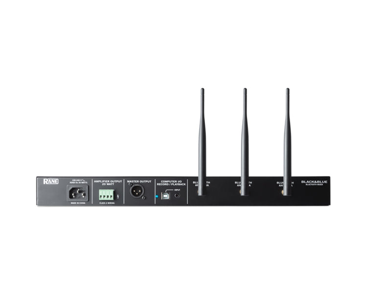RANBKANDBL - RANE BLACK and BLUE 3Ch Bluetooth Mixer Amp Line or USB Out 20W or 100V 1U Image 3