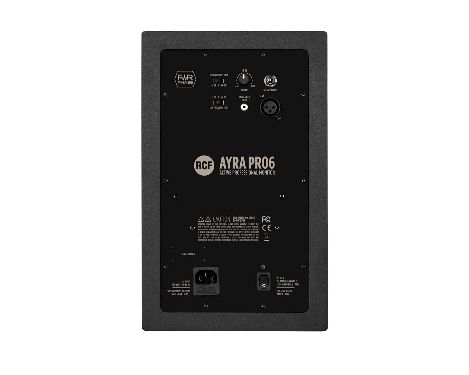 RCFAYRPRO6 - RCF AYRA PRO6 6inch 2 Way Active Studio Monitor with FiRPHASE 80W and 40W Image 4