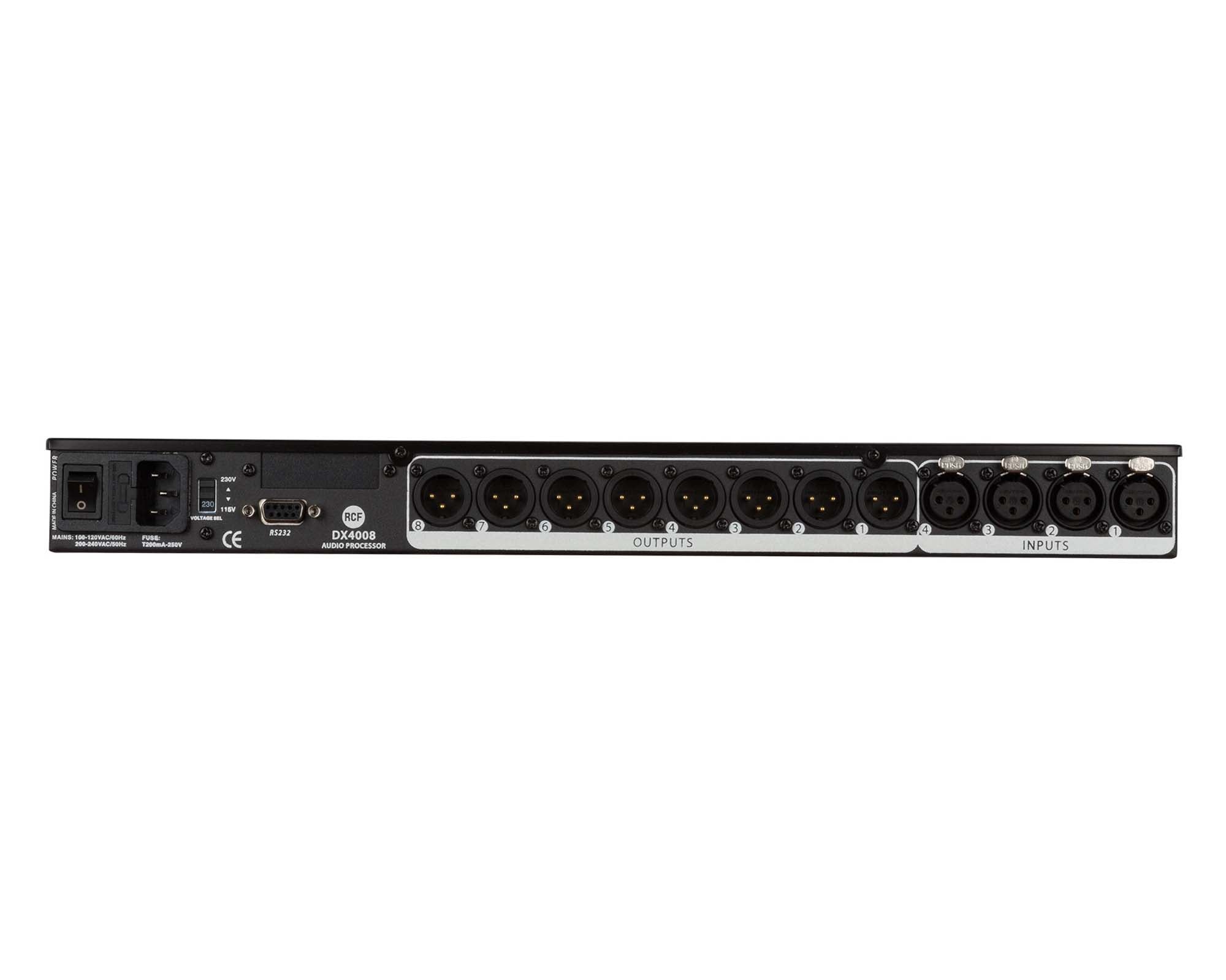 RCFDX4008 - RCF DX4008 Digital Processor 4x Inputs and 8 x Outputs with RS232 1U Image 3