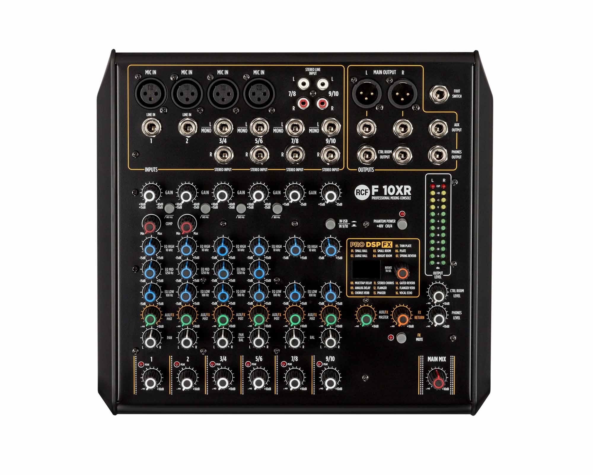 RCFF10XR - RCF F10XR 10Ch Analogue Multi FX Mixer 4xMic or 2xMono or 4xStereo In Image 4