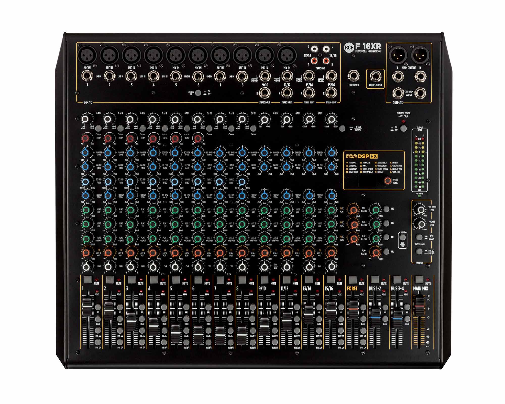 RCFF16XR - RCF F16XR 16Ch Analogue Multi FX Mixer 10xMic or 4xMono or 4xStereo In Image 4