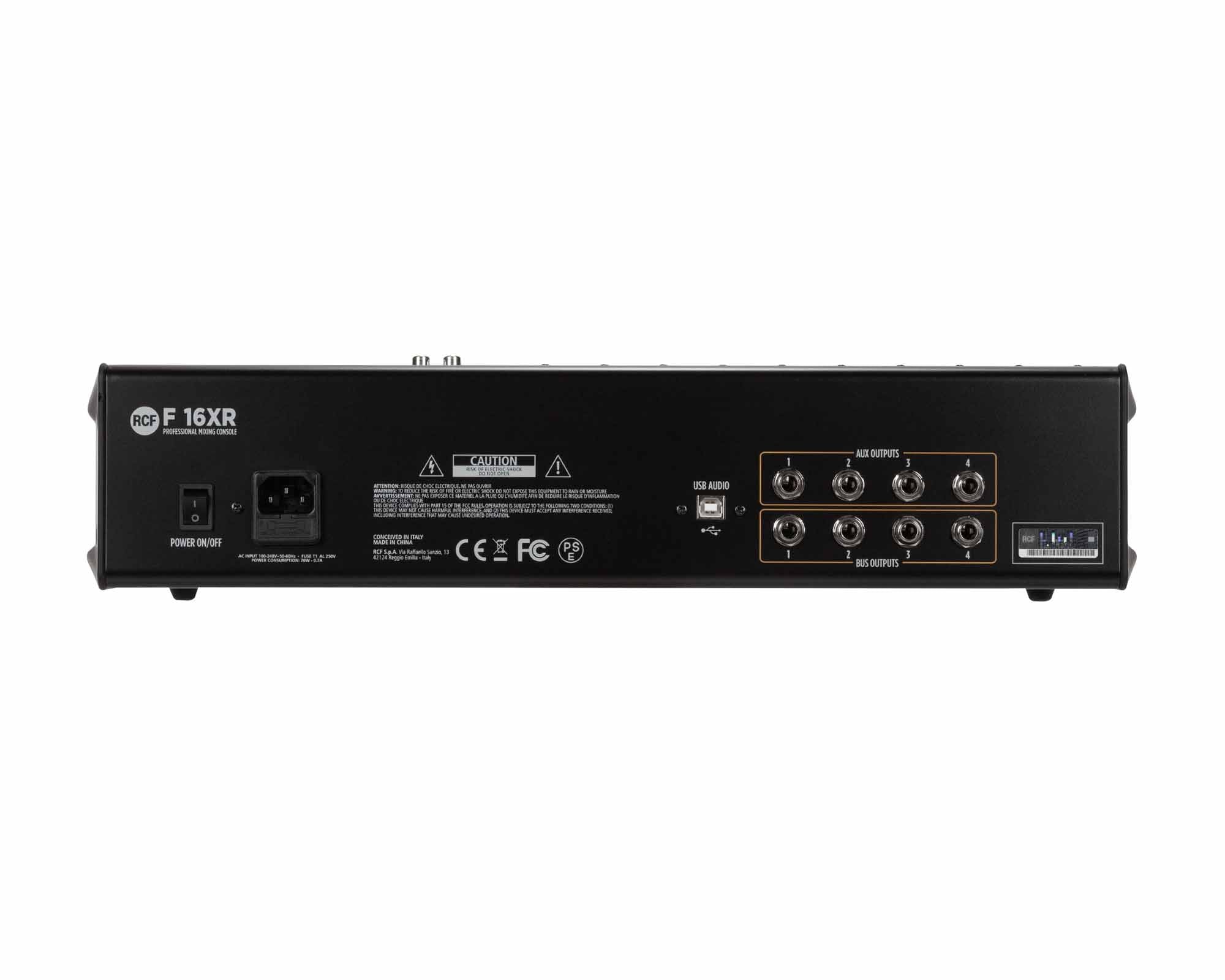 RCFF16XR - RCF F16XR 16Ch Analogue Multi FX Mixer 10xMic or 4xMono or 4xStereo In Image 5