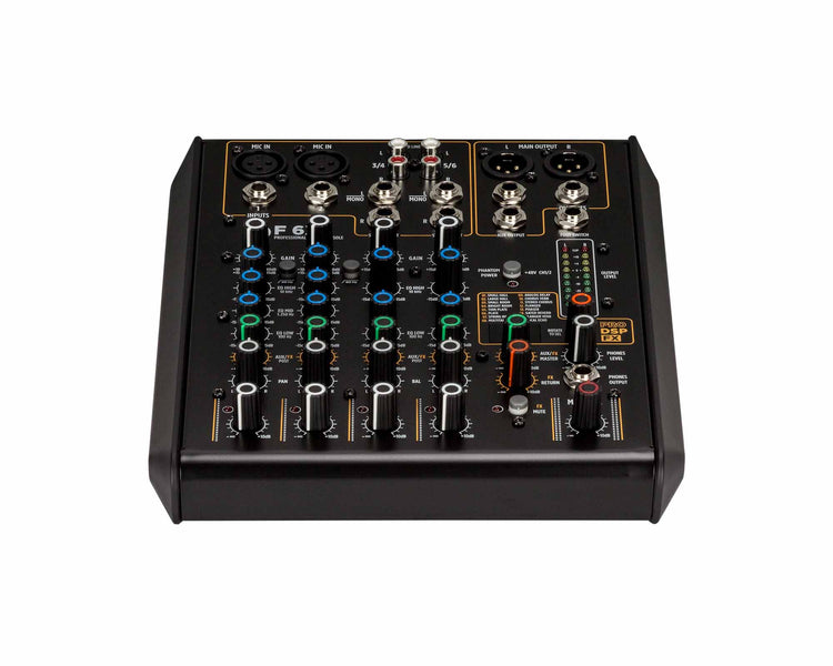 RCFF6X - RCF F6X 6Ch Analogue Multi FX Mixer 2xMic Line or 2xStereo In Image 2