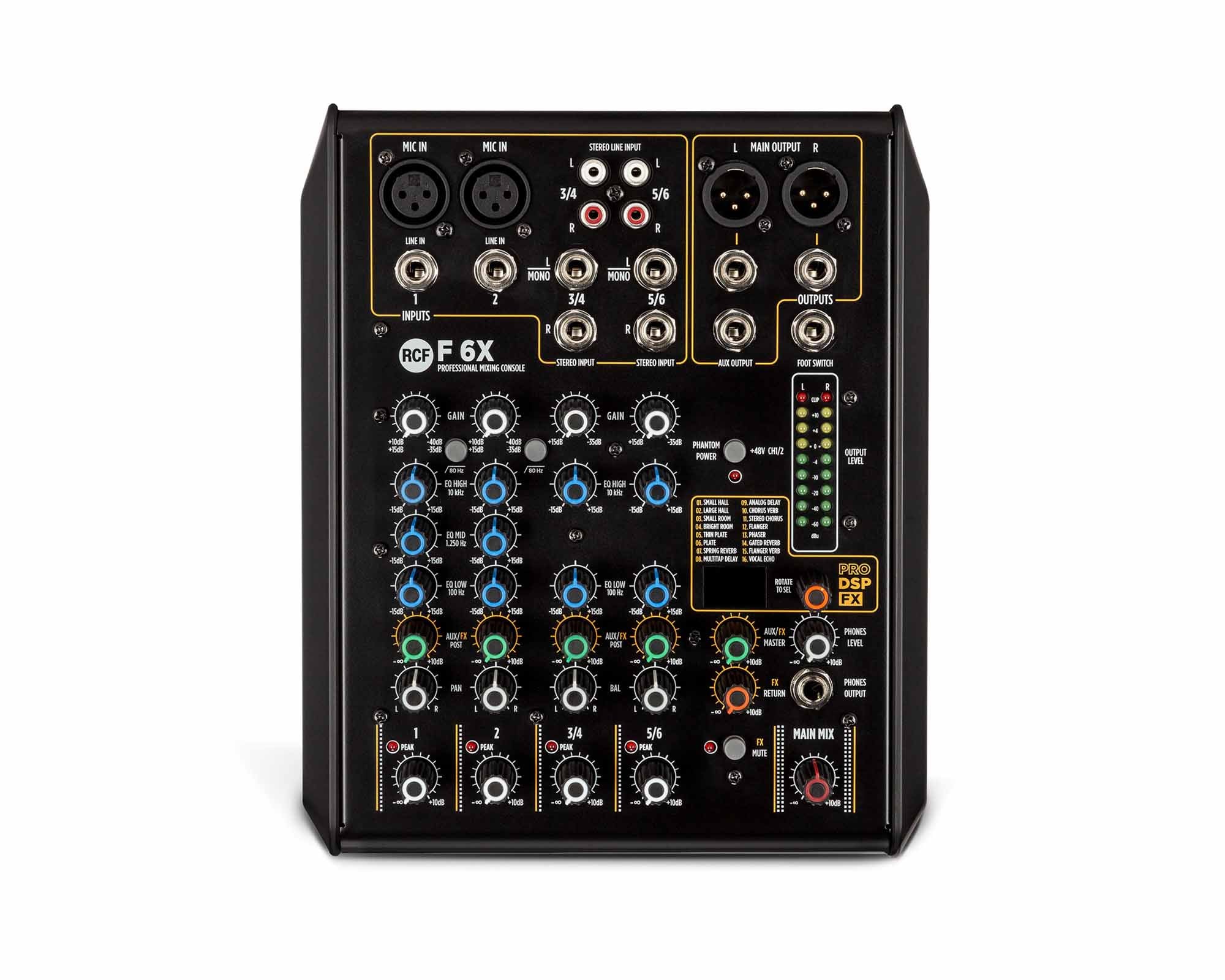 RCFF6X - RCF F6X 6Ch Analogue Multi FX Mixer 2xMic Line or 2xStereo In Image 4