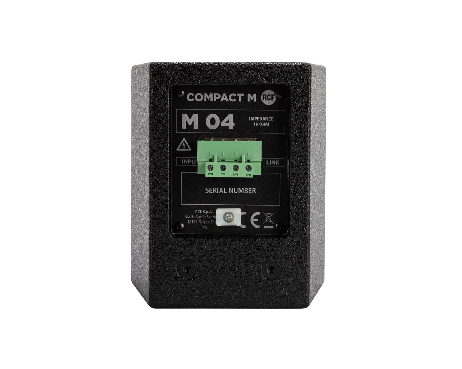 RCFM04C - RCF Compact M04 Black 2 Way 4inch Speaker 120x120degree 60W 16ohm Inc Bracket Image 5