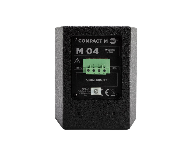 RCFM04C - RCF Compact M04 Black 2 Way 4inch Speaker 120x120degree 60W 16ohm Inc Bracket Image 5