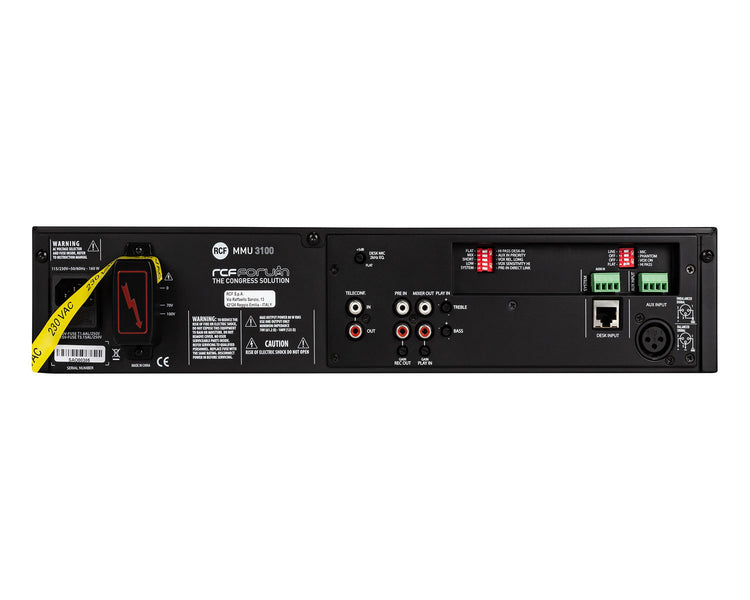 RCFMMU3100 - RCF MMU3100 FORUM 3000 Master Unit for up to 80 Microphone Sets Image 4