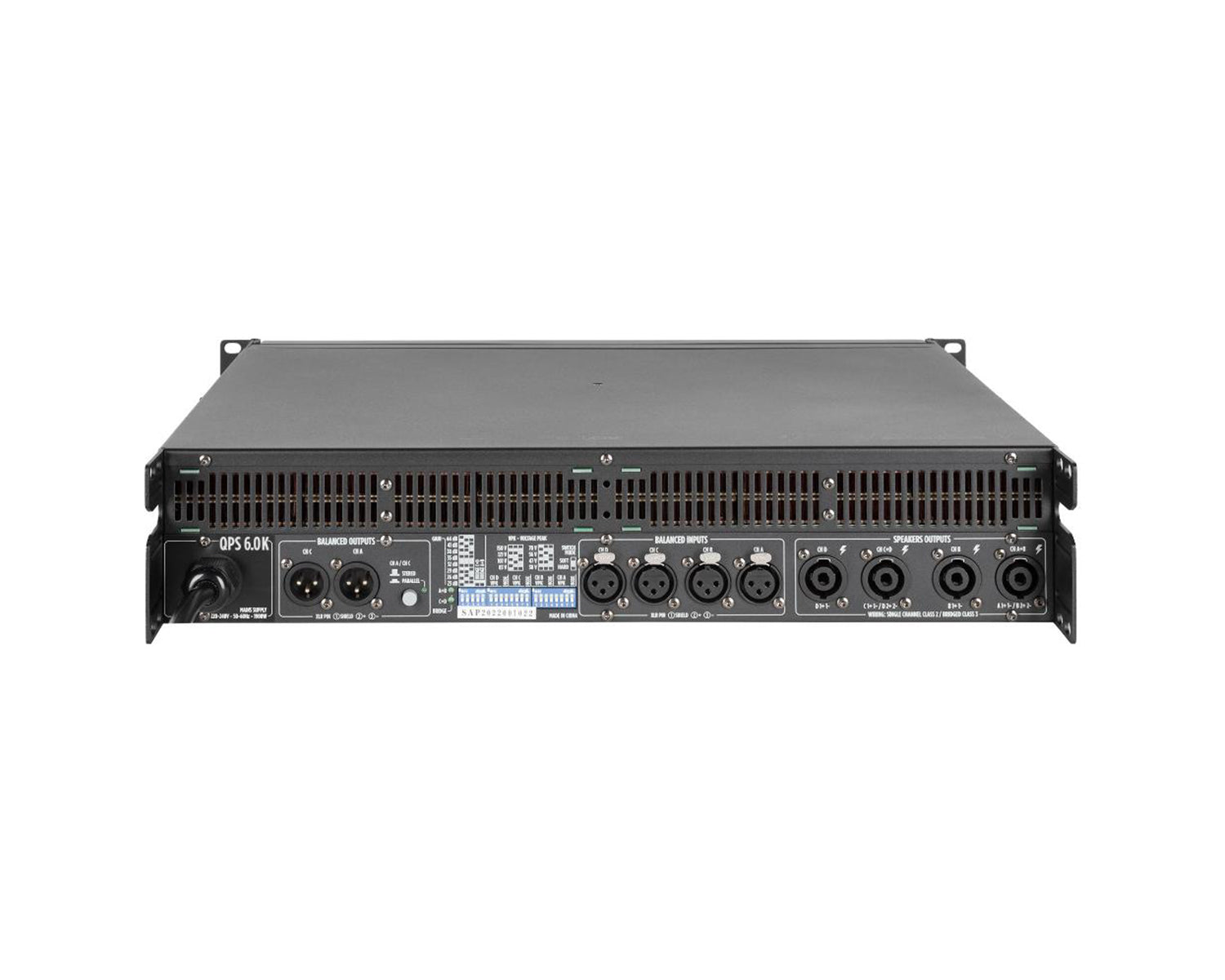 RCFQPS6K - RCF QPS 6.0K 4 Channel Class HD Power Amp 4x1500W @ 2ohm 2U Image 6