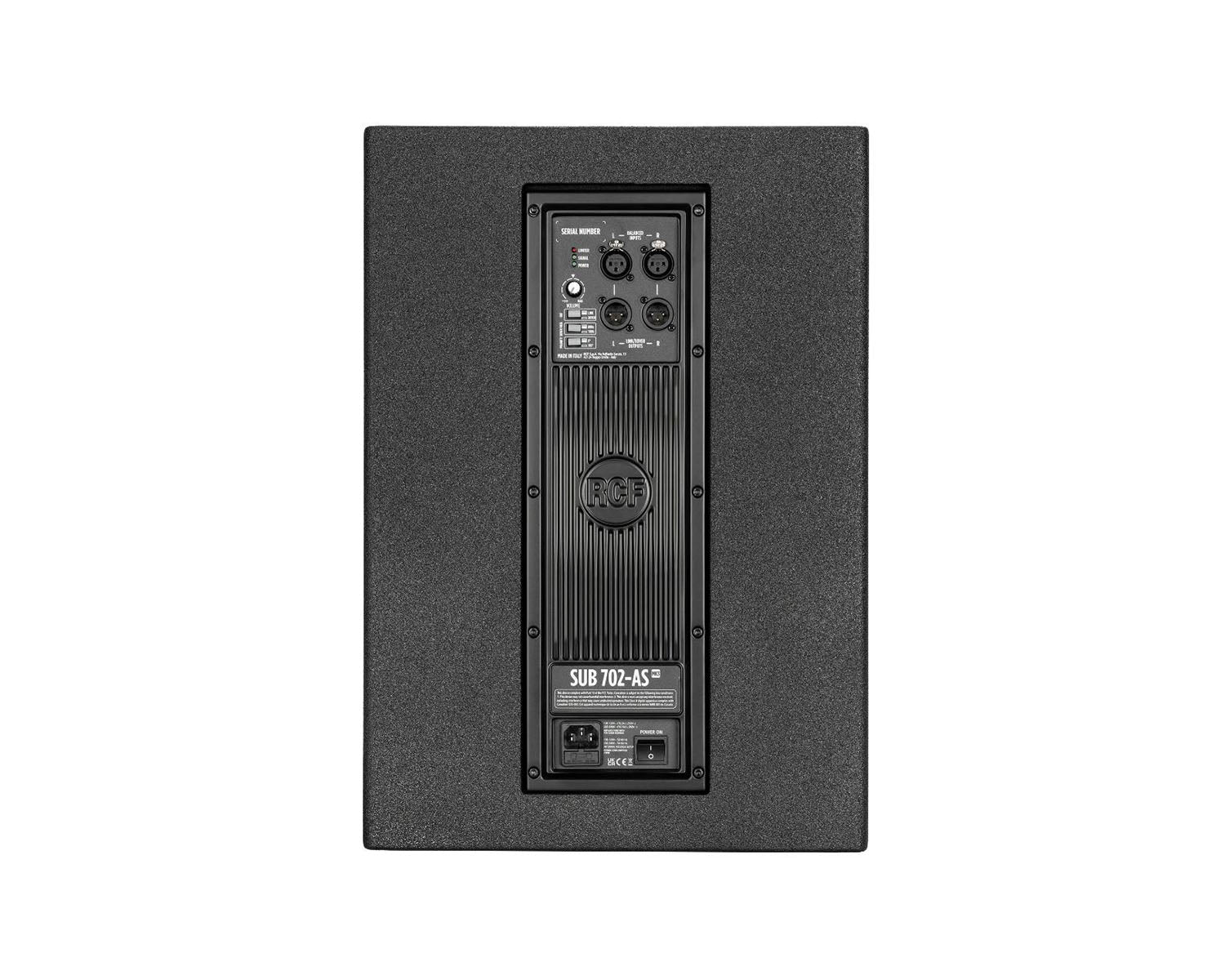 RCFSUB702MK3 - RCF SUB 702 AS MK3 12inch Birch Ply Active Subwoofer with DSP 1400W Blk Image 5