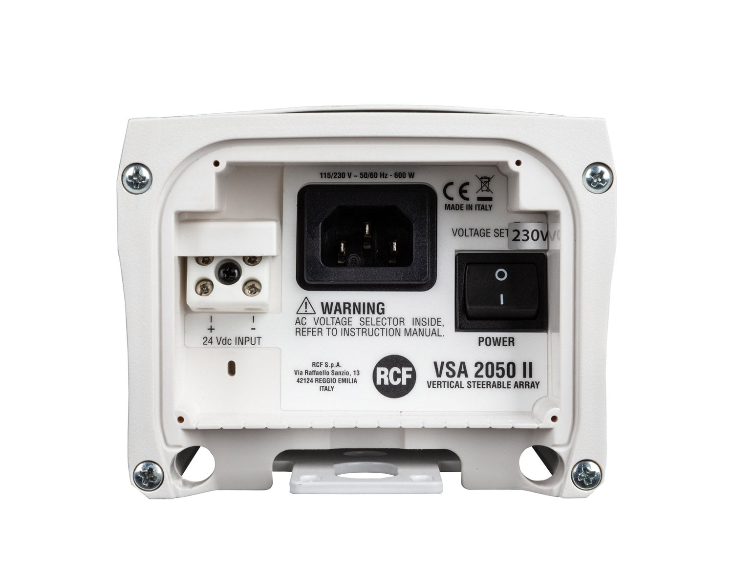 RCFVSA2050II - RCF VSA 2050 II 20x3.5 Digital Steerable Column Speaker 50W Amps Wht Image 6