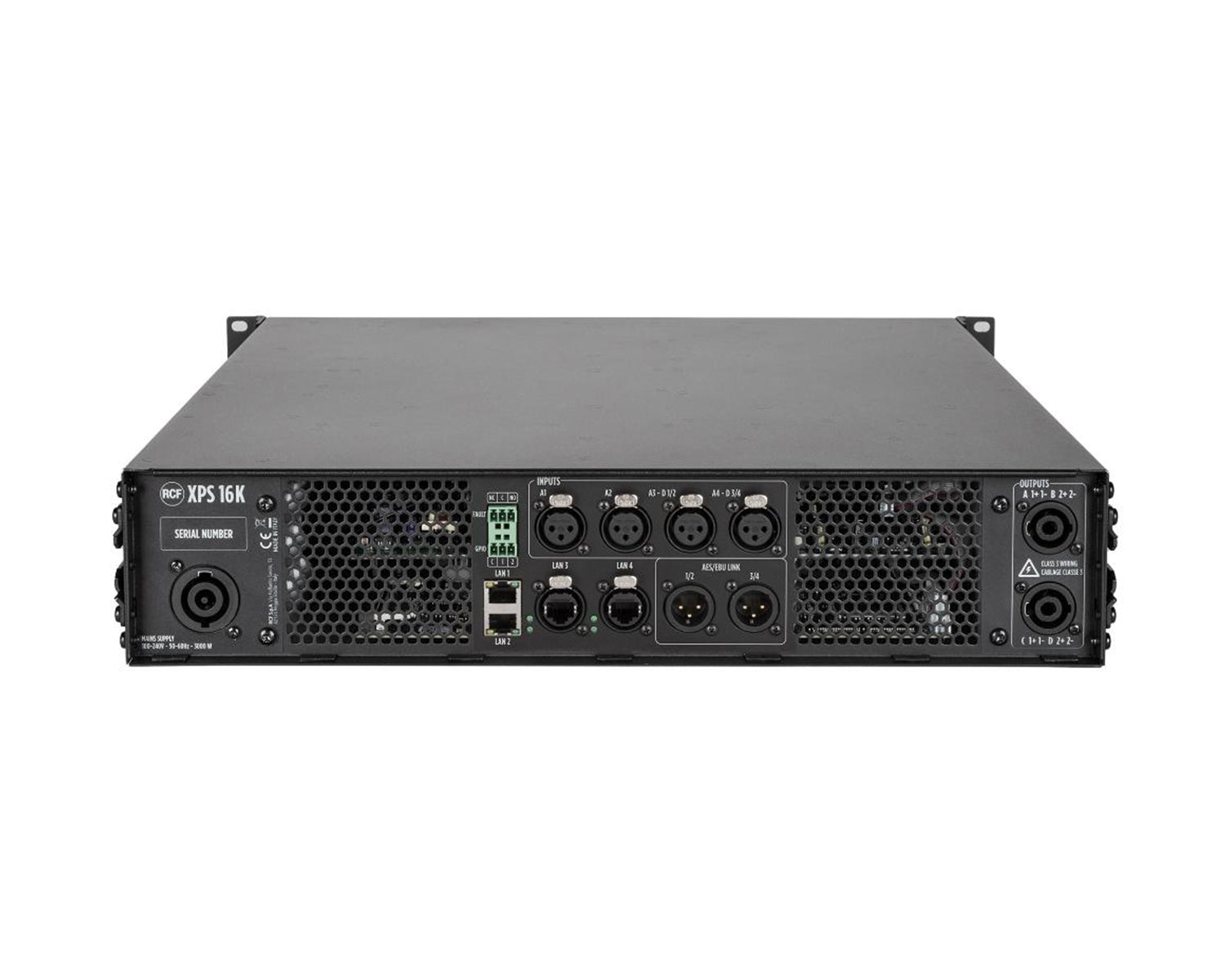 RCFXPS16K - RCF XPS 16K 4Ch Class D Power Amp 4x4000W @ 2.7ohm with RDNET Image 6