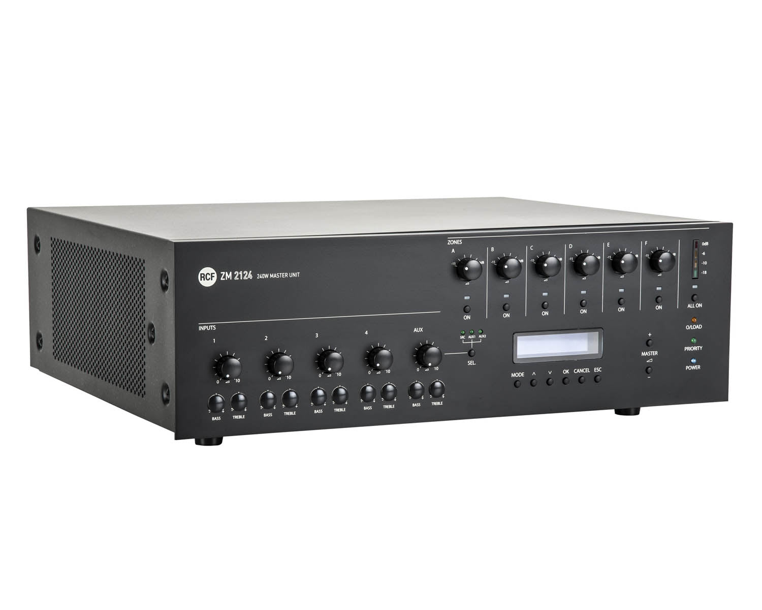 RCFZM2124 - RCF ZM2124 Powered Master Unit with 4 Inputs (2xMic or 2xUniversal) Image 1