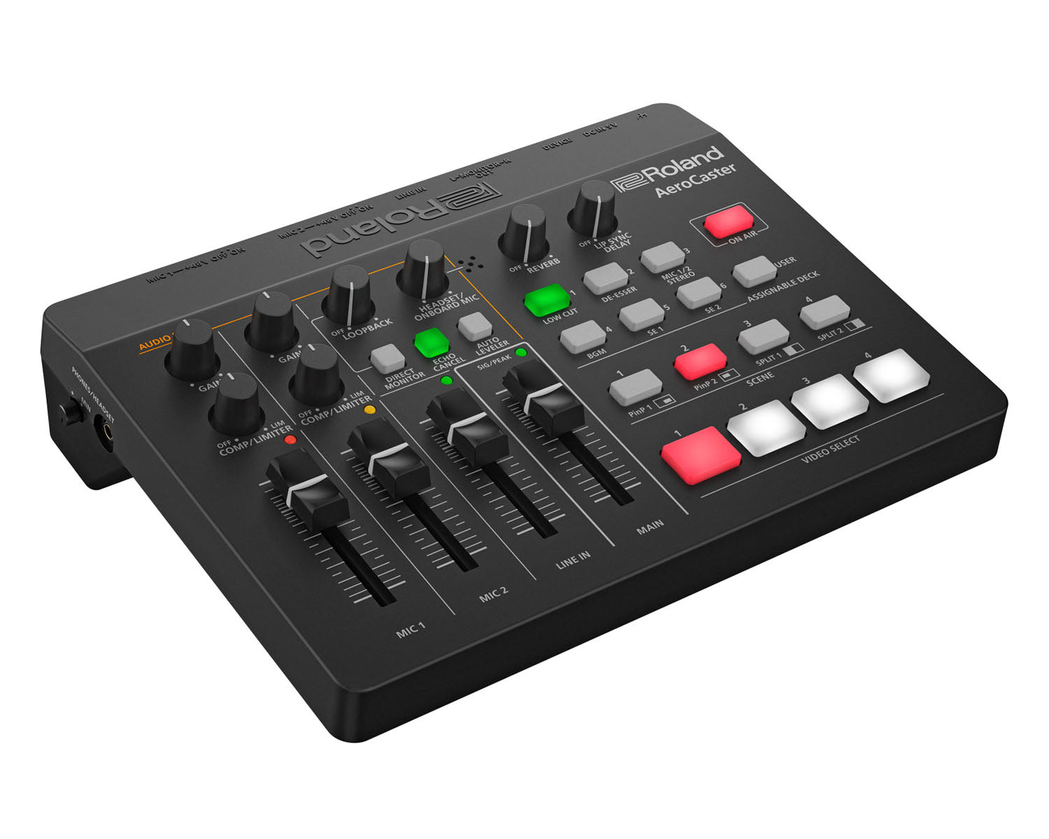 ROLAEROCAST - Roland Pro AV VRC 01 AeroCaster AV Streaming Mixer for up to 4 Wireless Devices Image 2