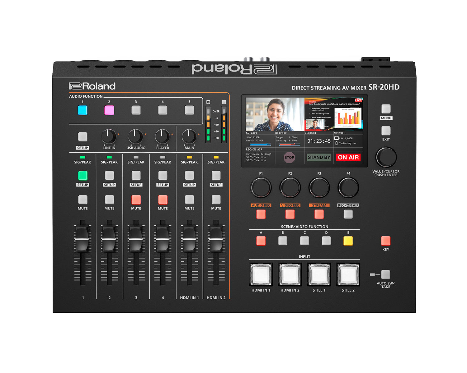ROLSR20HD - Roland Pro AV SR 20HD Direct Streaming AV Mixer 2x HDMI or 1x USB Inputs Image 2